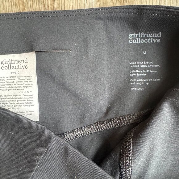 Girlfriend Collective Black High Rise Leggings Medium - Picture 3 of 5